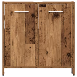 vidaXL Bathroom Furniture Set 4 Piece Storage Cabinet Cupboard Multi Colours - old wood - Additional view 8