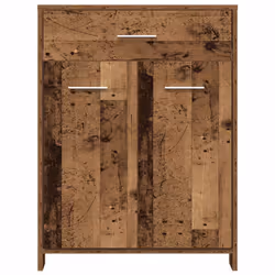 vidaXL Bathroom Furniture Set 4 Piece Storage Cabinet Cupboard Multi Colours - old wood - Additional view 9