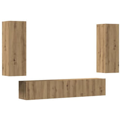 vidaXL TV Cabinet Set 5 Piece Chipboard TV Stand Multi Colours Multi Sizes - artisan oak