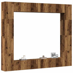vidaXL Wall Mounted TV cabinets 8 pcs Old Wood Engineered Wood tv stand