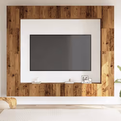 vidaXL Wall Mounted TV cabinets 8 pcs Old Wood Engineered Wood tv stand