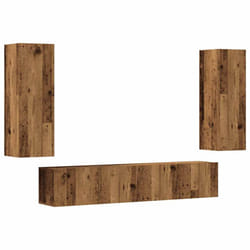 vidaXL TV Cabinet Set Engineered Wood TV Unit Multi Colours/Sizes 4/6/10 Piece - old wood
