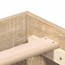 vidaXL Bed Frame without Mattress Sonoma Oak 160x200cm Engineered Wood - Additional view 6