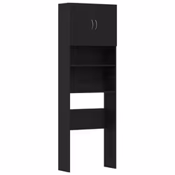 vidaXL Washing Machine Cabinet Black Oak 64x24x190 cm Engineered Wood