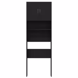 vidaXL Washing Machine Cabinet Black Oak 64x24x190 cm Engineered Wood - Additional view 5