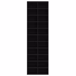 vidaXL Shoe Cabinet Black Oak 54x34x183 cm Engineered Wood shoe storage - Additional view 4