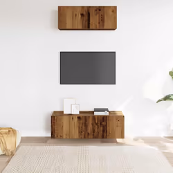 vidaXL 2 Piece TV Cabinet Set Wall-mounted Old Wood Engineered Wood tv cabinet