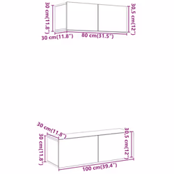 vidaXL 2 Piece TV Cabinet Set Wall-mounted Artisan Oak Engineered Wood - Additional view 9