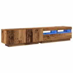 vidaXL TV Cabinet with LED Lights Old Wood 200x35x40 cm Engineered Wood - Additional view 2