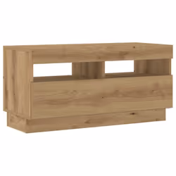 vidaXL TV Cabinet with LED Lights Artisan Oak 260x35x40 cm Engineered Wood - Additional view 5