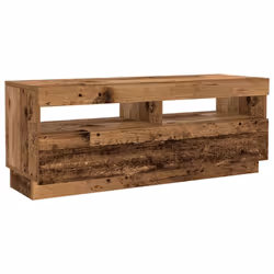 vidaXL TV Cabinet with LED Lights Old Wood 300x35x40 cm Engineered Wood - Additional view 5