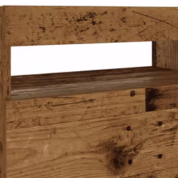 vidaXL 1/2x Bedside Cabinet and LED Light Engineered Wood Decor Multi Colours - old wood - Additional view 10
