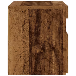 vidaXL 1/2x Bedside Cabinet and LED Light Engineered Wood Decor Multi Colours - old wood - Additional view 7