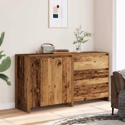 vidaXL 2 Piece Sideboard Old Wood Engineered Wood storage cabinet - Additional view 2