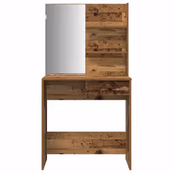 vidaXL Dressing Table Set HomeVanity Table Makeup Vanity Desk Cosmetic Table - old wood - Additional view 4