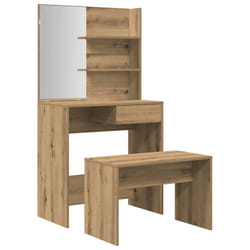 vidaXL Dressing Table Set HomeVanity Table Makeup Vanity Desk Cosmetic Table - artisan oak