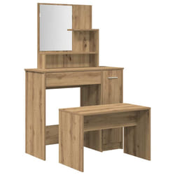 vidaXL Dressing Table Set Bedroom Makeup Table Vanity Desk Cosmetic Table - artisan oak