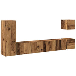 vidaXL 5 Piece TV Cabinet Set Wall-mounted Old Wood Engineered Wood tv cabinet