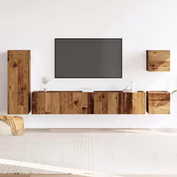 vidaXL 5 Piece TV Cabinet Set Wall-mounted Old Wood Engineered Wood tv cabinet