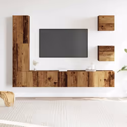 vidaXL 5 Piece TV Cabinet Set Wall-mounted Old Wood Engineered Wood tv cabinet