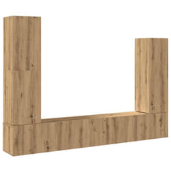 vidaXL TV Cabinet Set 4 Piece Engineered Wood Multi Colours 100/80x30x30 cm - artisan oak, 100 cm