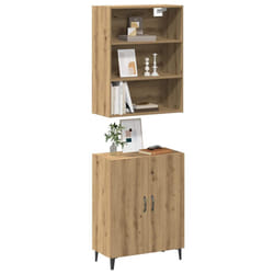 vidaXL Sideboard with Wall Cabinet Artisan Oak Engineered Wood storage cabinet