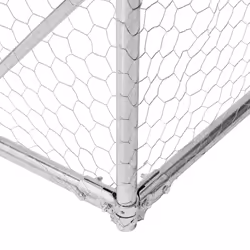 vidaXL Outdoor Dog Kennel with Run 6x2x1.5 m Galvanised Steel outdoor dog cage - Additional view 5