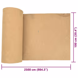 vidaXL Hemp Mat for Rodents 0.5x5 m 5 mm rodent mat hemp fibre matting - 1 x 25 m - Additional view 3