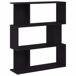 vidaXL Book Cabinet/Room Divider Engineered Wood Home Stand Multi Colours - black oak