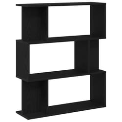 vidaXL Book Cabinet/Room Divider Engineered Wood Home Stand Multi Colours - black oak