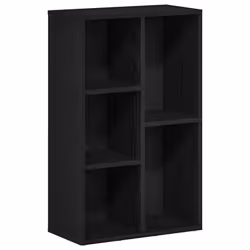 vidaXL Bookcase Black Oak 50x25x80 cm Engineered Wood bookshelf book case