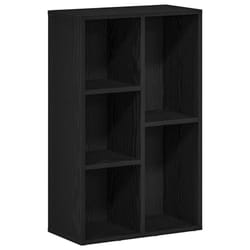 vidaXL Bookcase Black Oak 50x25x80 cm Engineered Wood bookshelf book case