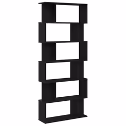 vidaXL Bookcase Black Oak 80x24x190.5 cm Engineered Wood bookshelf book case