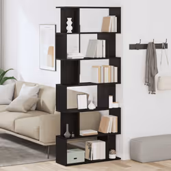 vidaXL Bookcase Black Oak 80x24x190.5 cm Engineered Wood bookshelf book case
