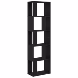 vidaXL Book Cabinet/Room Divider Book Stand Bookcase Shelf Engineered Wood - black oak