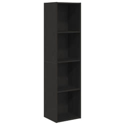 vidaXL Bookshelf Black Oak 36x30x143 cm Engineered Wood bookcase book rack