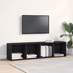 vidaXL Bookshelf Black Oak 36x30x143 cm Engineered Wood bookcase book rack