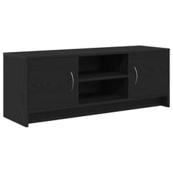 vidaXL TV Cabinet Black Oak 102x30x37.5 cm Engineered Wood tv stand