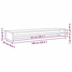 vidaXL Monitor Stand Black Oak 100x24x13 cm Engineered Wood computer stand - Additional view 9