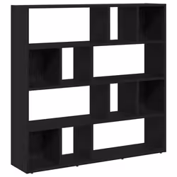 vidaXL Book Cabinet/Room Divider Black Oak 105x24x102 cm bookshelf book case