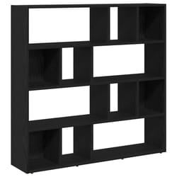 vidaXL Book Cabinet/Room Divider Black Oak 105x24x102 cm bookshelf book case