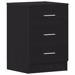 vidaXL 1/2x Bedside Cabinet Chipboard Bedroom Nightstand Stand Multi Colours - black oak, 1 pcs