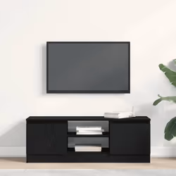 vidaXL TV Cabinet Black Oak 102x30x36 cm Engineered Wood TV stand - Additional view 2