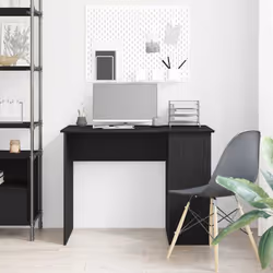 vidaXL Desk Black Oak 100x55x75 cm Engineered Wood office desk study desk