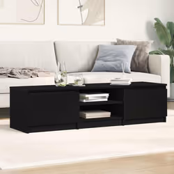vidaXL TV Cabinet Black Oak 140x40x35.5 cm Engineered Wood TV stand - Additional view 2