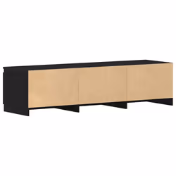 vidaXL TV Cabinet Black Oak 140x40x35.5 cm Engineered Wood TV stand - Additional view 7