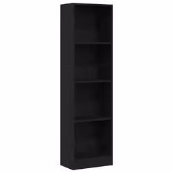 vidaXL Bookcase Black Oak 40x24x143 cm Engineered Wood bookshelf book case