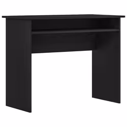 vidaXL Desk Bedroom Office Desk Work Corner Table Study Desk Engineered Wood - black oak