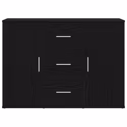 vidaXL Sideboard Black Oak 91x29.5x65 cm Engineered Wood storage cabinet - Additional view 5