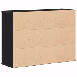 vidaXL Sideboard Black Oak 91x29.5x65 cm Engineered Wood storage cabinet - Additional view 7